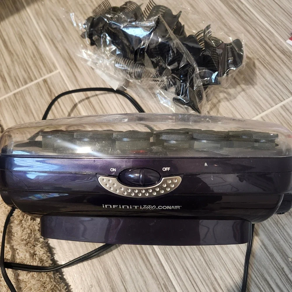 Conair Hot Rollers Infiniti Pro Purple Ceramic Hair Styling System‎ Set OS